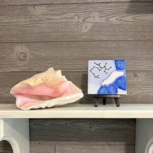 Sagittarius Blue Purple Zodiac Constellation Tile Decor - Astrology Ceramic Art